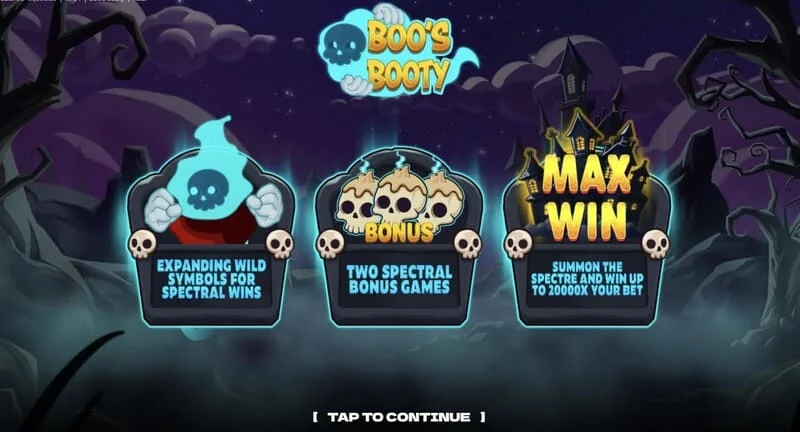 Boo's Booty - tabell over bonusfunksjoner og Feature Buy